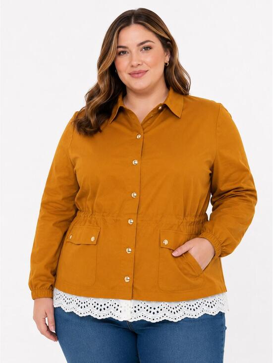 Jackets & Blazers - NWT C. Wonder Christian Siriano Honey Ginger Jacket Eyelet Hem Size 1X